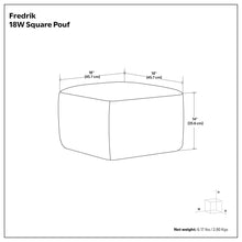 Load image into Gallery viewer, Fredrik - Handcrafted Square Pouf
