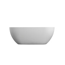 Load image into Gallery viewer, Small Size Stone Resin Solid Surface Oval Shape Freestanding Bathtub For The Bathroom - Matte White
