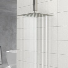 Load image into Gallery viewer, Modern 10" Square Rainfall Shower Head &amp; Stainless Steel Wall Or Ceiling Mount Luxury Spa Shower Panel
