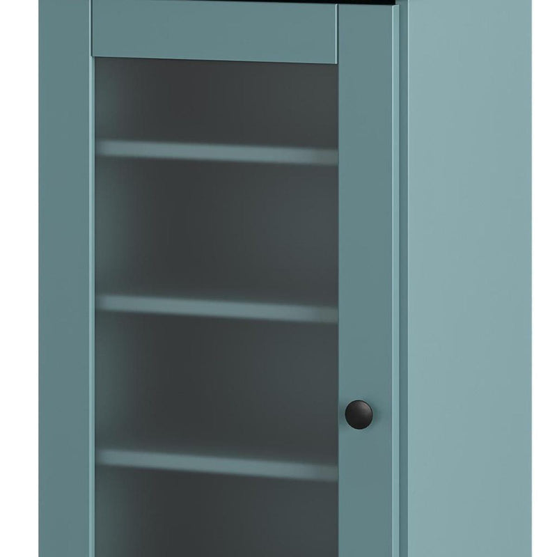 Ten Pair Solid Woodshoe Storage Cabinet (752265) - Aqua