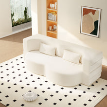 Load image into Gallery viewer, Modern Floor Sofa With 2 Pillows, Twin Size For Living Room

