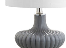 Load image into Gallery viewer, 18" Novelty Table Lamp LED With Drum Shade - Gray
