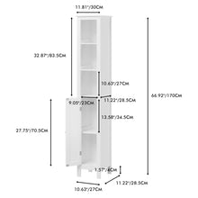 Load image into Gallery viewer, Slim Tall Bathroom Storage Cabinet With Adjustable Shelves, Anti Tip Freestanding Cabinet - White

