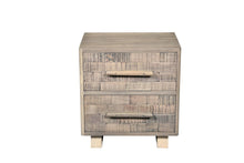 Load image into Gallery viewer, 26" Solid Wood Two Drawer Nightstand - Gray
