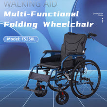 Load image into Gallery viewer, Premium Foldable Transport Wheelchair For Adults
