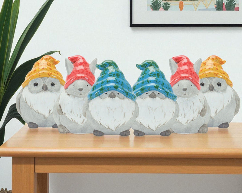 Wildlife Gnomes (Set of 6) - Gray / Terracotta