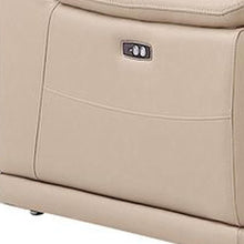 Load image into Gallery viewer, Leather Modular L Shaped Seven Piece Corner Sectional With Console - Beige

