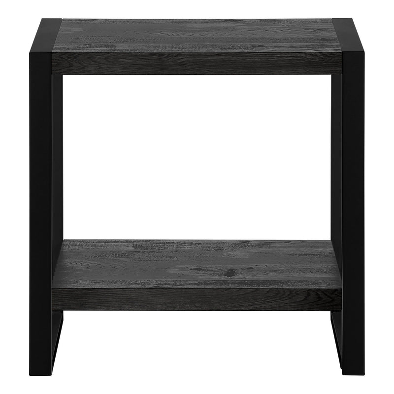 Manufactured Wood End Table With Shelf - Black