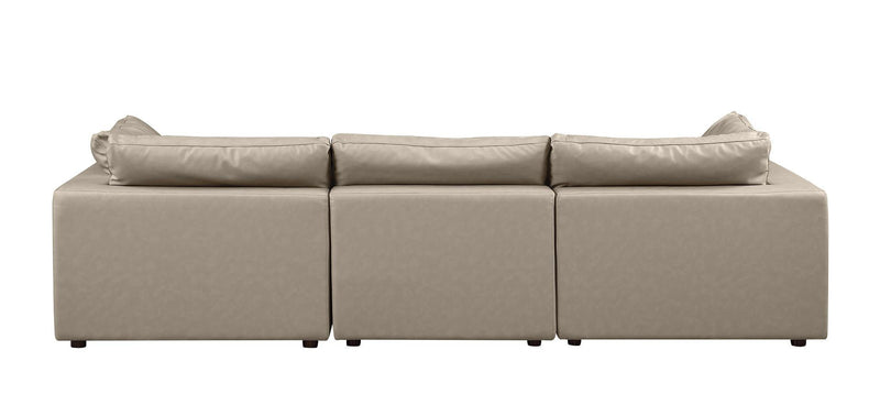 Italian Leather Modular Sofa - Beige