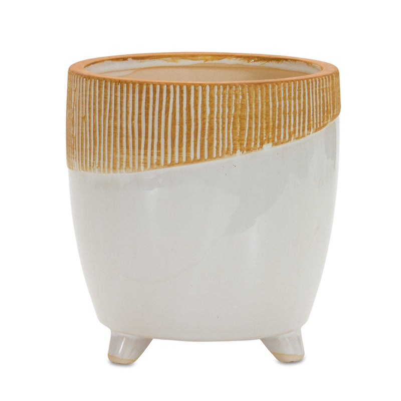 Round Pot Planter No additional pieces included - Brown / Terra Cotta