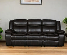 Load image into Gallery viewer, Italian Leather Sofa - Brown / Black
