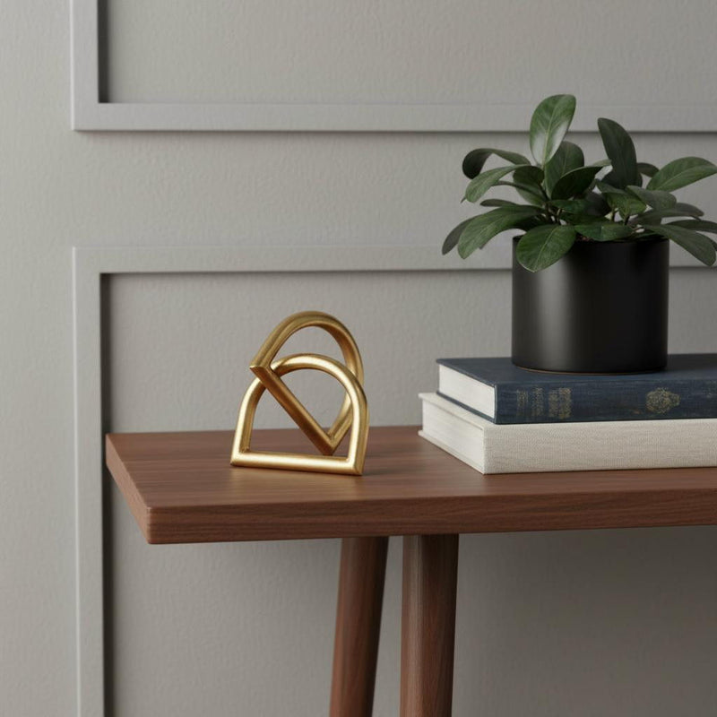 Abstract Tabletop Sculpture - Gold