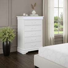Load image into Gallery viewer, Solid Wood Five Drawer Chest With Led Lighting - White
