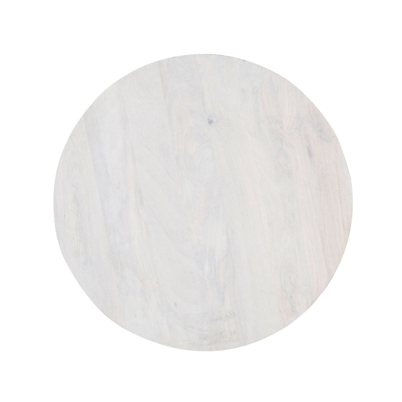 36" Solid Wood Round Cross Legs Coffee Table - White