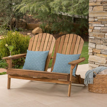 Load image into Gallery viewer, Outdoor Adirondack Rocking Loveseat With Hand Crafted Details
