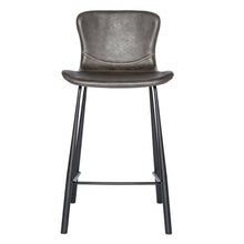 Load image into Gallery viewer, Steel Low Back Counter Height Bar Chairs (Set of 2) - Gray / Black
