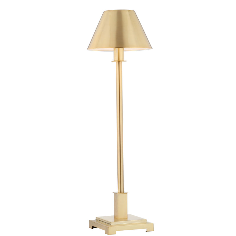 26" Novelty Table Lamp LED With Drum Shade - Brass