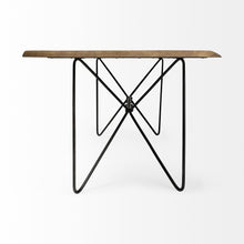 Load image into Gallery viewer, 80" Solid Wood And Metal Dining Table - Natural
