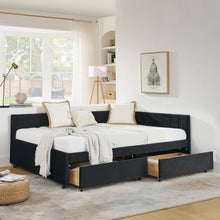 Load image into Gallery viewer, Upholstered Tufted Daybed Frame With Storage Drawers
