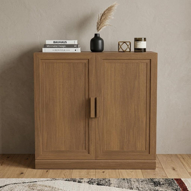Wood Accent Cabinet With Two Doors (755767) - Brown