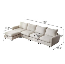Load image into Gallery viewer, Oversize Modular Free Combination Sectional Sofa Couch With Ottoman For Living Room
