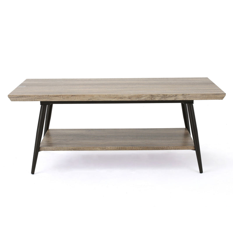 Wood Coffee Table - Gray / Black