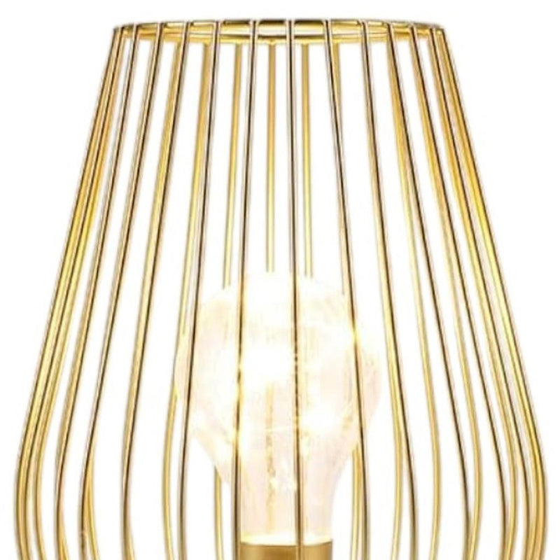 Geometric Novelty Lantern With Novelty Shade - Gold