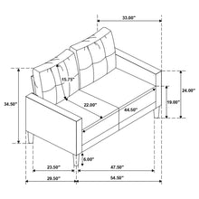 Load image into Gallery viewer, Harvey - Tufted Loveseat With Track Arm Design
