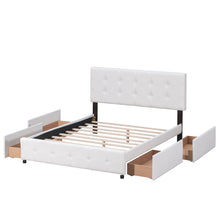 Load image into Gallery viewer, Upholstered Platform Bed With Classic Headboard And Drawers, No Box Spring Needed

