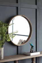Load image into Gallery viewer, Round Wood Mirror, Wall Mounted Mirror Home Decor For Bathroom Living Room

