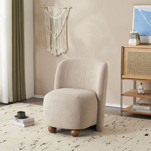 Load image into Gallery viewer, Modern Low Back Accent Upholstered Armless Living Room Chairs, Round Feet
