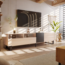 Load image into Gallery viewer, TV Stand For 80'' TV With Double Storage Space, Media Console Table With Drop Down Door
