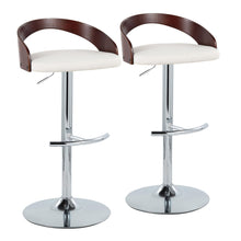 Load image into Gallery viewer, Grotto - Contemporary Adjustable Barstool &amp; Swivel With Rounded T Footrest (Set of 2)
