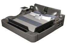 Load image into Gallery viewer, Zoya Smart Multifunctional Queen Size Bed Made with Wood in Gray
