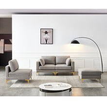 Load image into Gallery viewer, ADF Living Room Furniture Modern Leisure L Shape Couch Grey Fabric
