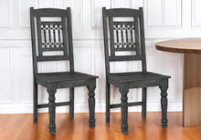 Load image into Gallery viewer, Wood Slat Back Dining Side Chairs (Set of 2) - Black
