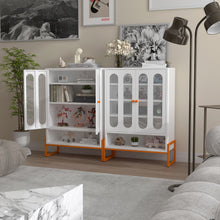 Load image into Gallery viewer, Modern Metal Shoe Cabinet With DoublebSided Doors And Adjustable Partitions
