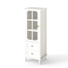 Load image into Gallery viewer, Minimalism Buffet Cabinet With Glass Doors And Double Drawer

