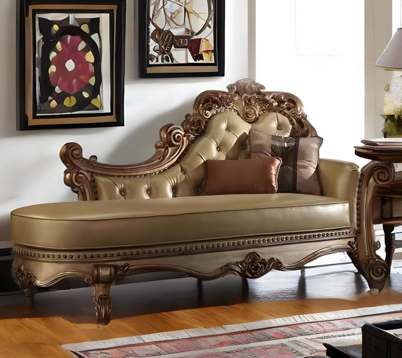 Faux Leather Tufted Lounge Chair - Bone And Pearl