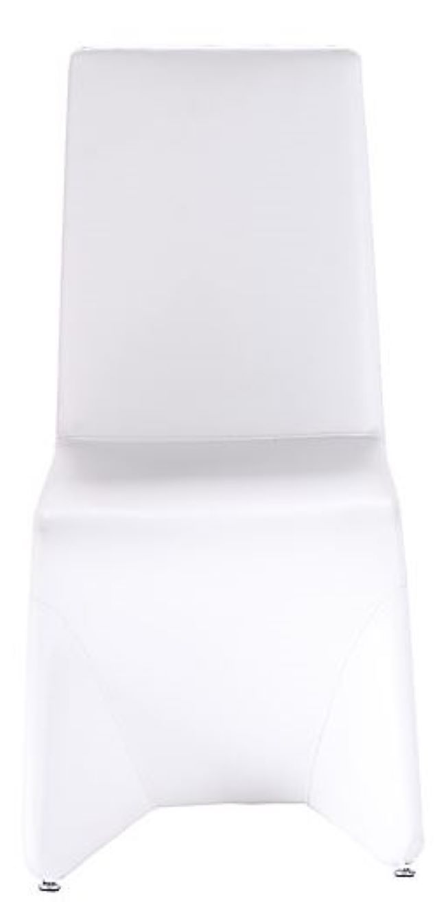 Faux Leather Dining Room Side Chairs (Set of 2) - White