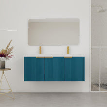 Load image into Gallery viewer, Contemporary Wall Mounted Bathroom Vanity With Resin Double Sink
