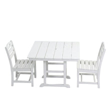 Load image into Gallery viewer, Outdoor Patio Dining Set, Square Table With Umbrella Hole And Armless Chairs
