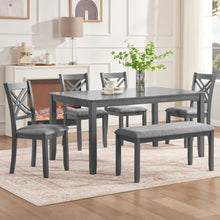 Load image into Gallery viewer, Kitchen Dining Set, Rectangular Dining Table &amp; Upholstered Chairs

