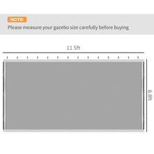 Load image into Gallery viewer, Outsunny - 10' x 13' Replacement Mesh Sidewall Netting For Patio Gazebos And Canopy Tents With Zippers (Sidewall Only) - White
