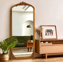 Load image into Gallery viewer, 69" Solid Wood Framed Full Length Mirror - Brown
