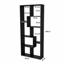 Load image into Gallery viewer, Asymmetrical Display Shelf &amp; Bookcase, 5 Tier
