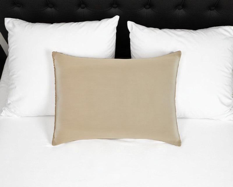 Cotton Wool Hypoallergenic Queen Bed Pillow - Beige