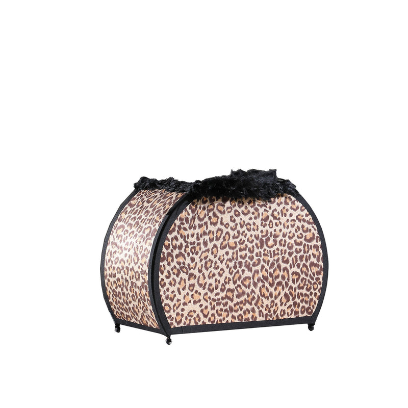 Funky Leopard Pattern Novelty Table Lamp - Brown And White