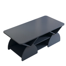 Load image into Gallery viewer, Geometric Engineered Coffee Table With Rounded Corners With Open Shelves
