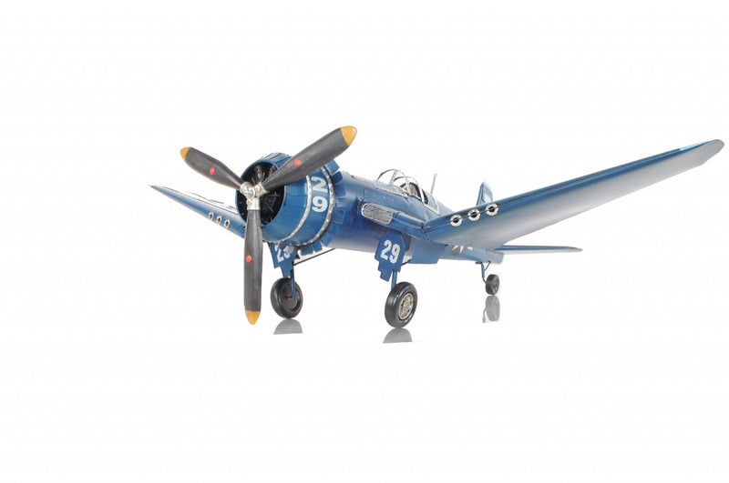 Metal Hand Painted Model Airplane - Blue